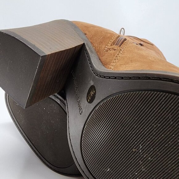 NWOB Lucky Brand Pembe Brown Leather OTK Over the Knee Riding Boots Women's 7 - Picture 12 of 15